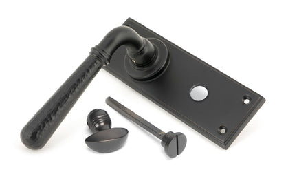 HAMMERED NEWBURY LEVER HANDLE BATH 124x152x70 AGBZ - 46223 by MARCHES (ANVIL) ARCHITECTURAL HARDWARE