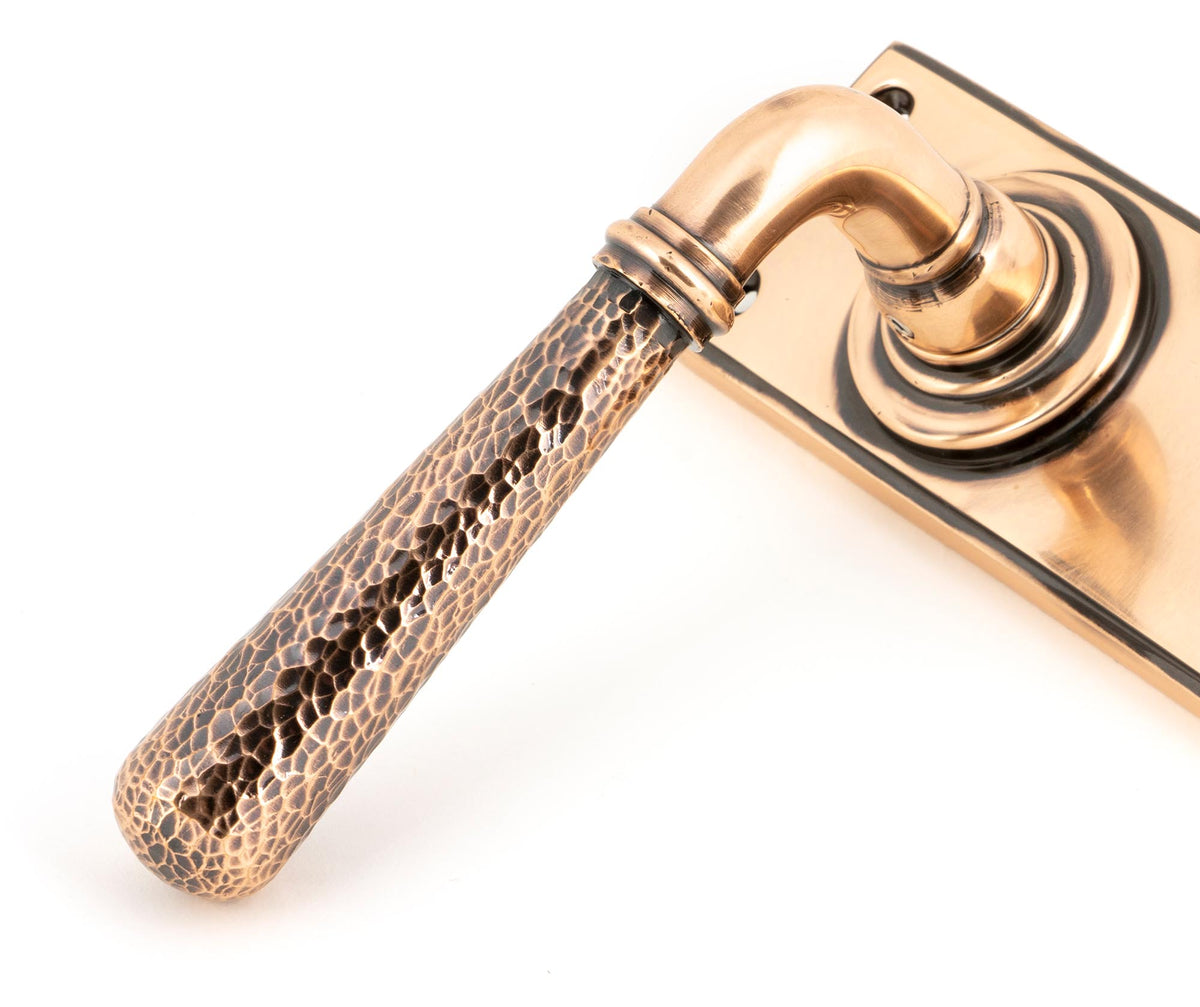 HAMMERED NEWBURY LEVER HANDLE LOCK 124x152x70 PBZ - 46225 by MARCHES (ANVIL) ARCHITECTURAL HARDWARE
