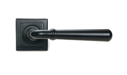 NEWBURY LEVER HANDLE+ROSE SPRUNG SQUARE 53x126x64 MBK - 46462 by MARCHES (ANVIL) ARCHITECTURAL HARDWARE