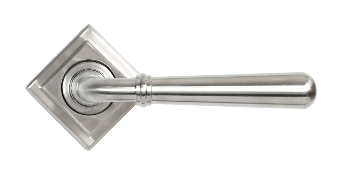 NEWBURY LEVER HANDLE+ROSE UNSPRUNG SQUARE 126x53x64 SMA - 46539 by MARCHES (ANVIL) ARCHITECTURAL HARDWARE