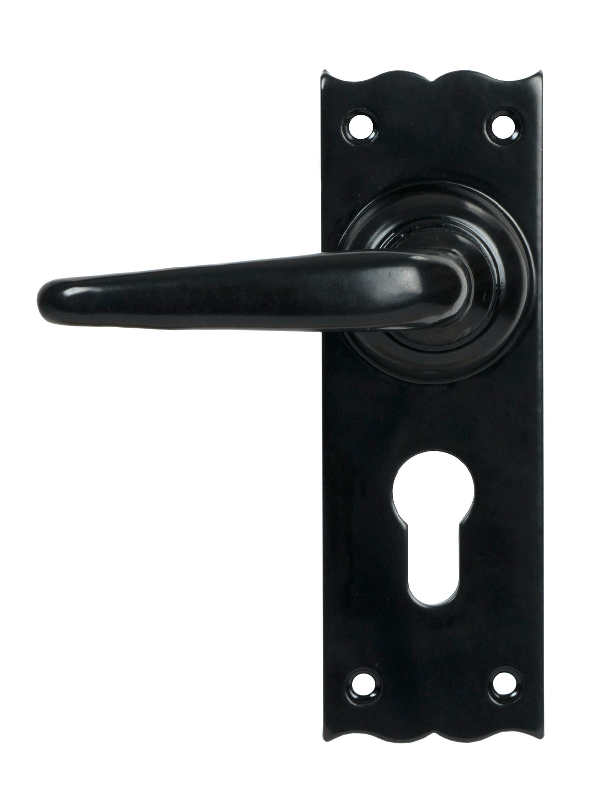 OAK EURO LOCK SET LEVER 152x50x105 BKO - 46570 by MARCHES (ANVIL) ARCHITECTURAL HARDWARE
