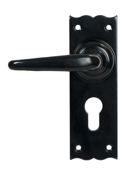 OAK EURO LOCK SET LEVER 152x50x105 BKO - 46570 by MARCHES (ANVIL) ARCHITECTURAL HARDWARE