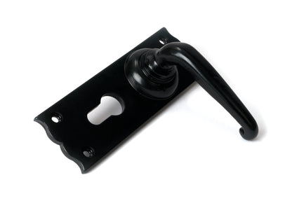 OAK EURO LOCK SET LEVER 152x50x105 BKO - 46570 by MARCHES (ANVIL) ARCHITECTURAL HARDWARE
