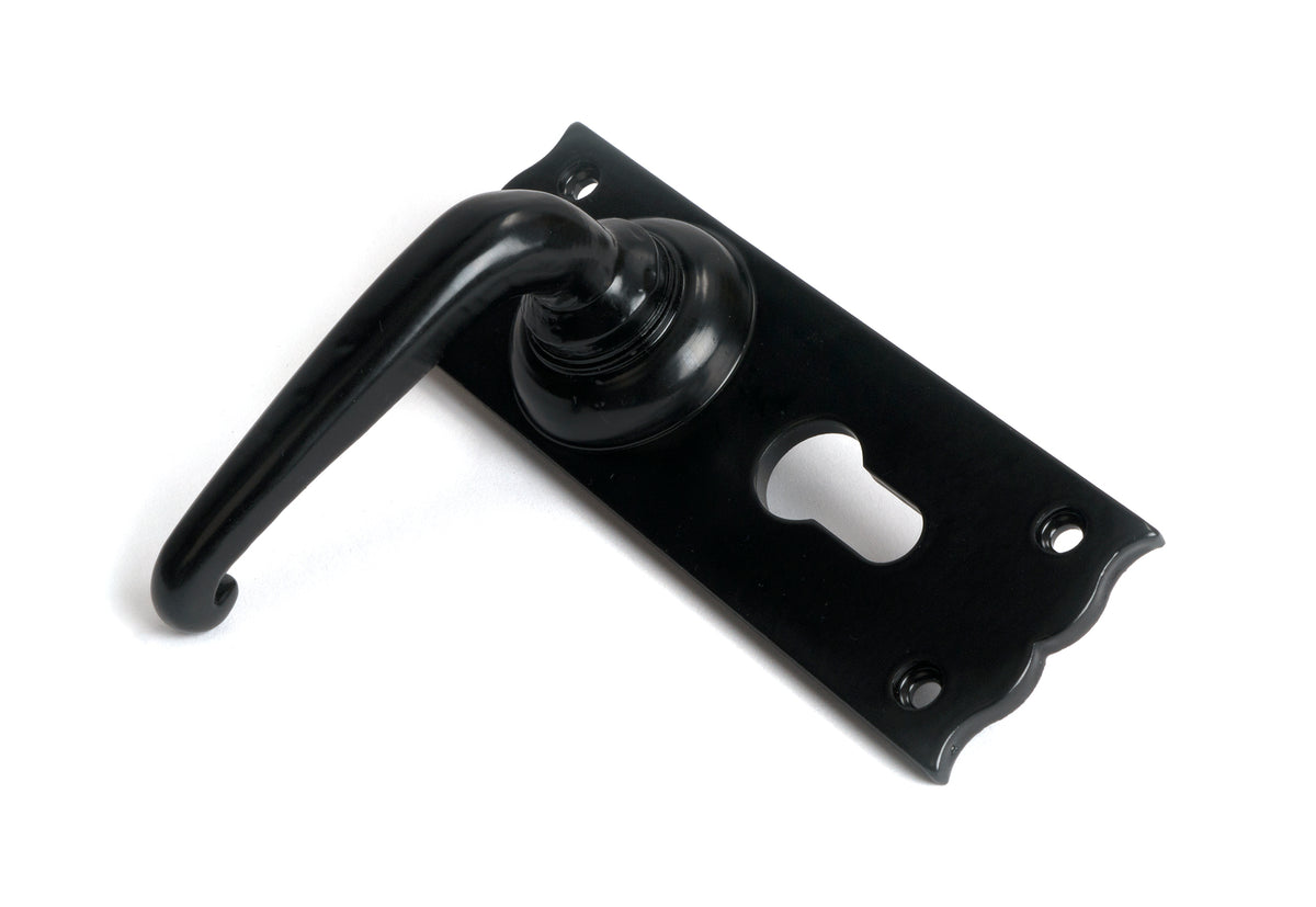 OAK EURO LOCK SET LEVER 152x50x105 BKO - 46570 by MARCHES (ANVIL) ARCHITECTURAL HARDWARE