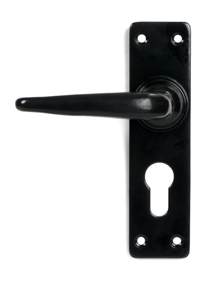 SMOOTH LEVER EURO LOCK 155x40x101 BLK - 46577 by MARCHES (ANVIL) ARCHITECTURAL HARDWARE