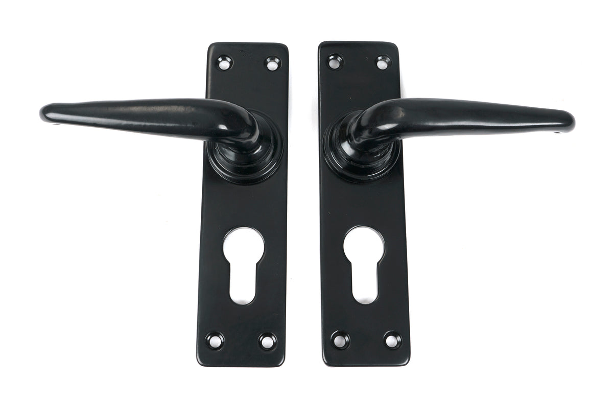 SMOOTH LEVER EURO LOCK 155x40x101 BLK - 46577 by MARCHES (ANVIL) ARCHITECTURAL HARDWARE
