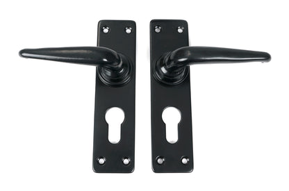 SMOOTH LEVER EURO LOCK 155x40x101 BLK - 46577 by MARCHES (ANVIL) ARCHITECTURAL HARDWARE