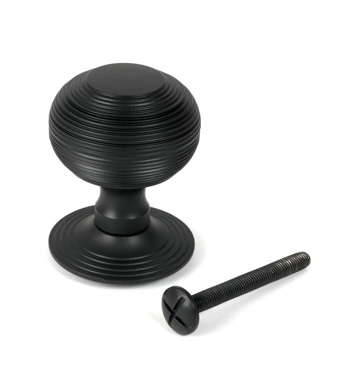 BEEHIVE CENTRE DOOR KNOB D80 MBK - 46660 by MARCHES (ANVIL) ARCHITECTURAL HARDWARE