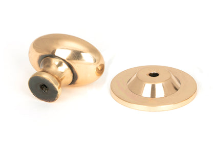 OVAL CABINET KNOB 40x27x40x43 PBZ - 46728 by MARCHES (ANVIL) ARCHITECTURAL HARDWARE