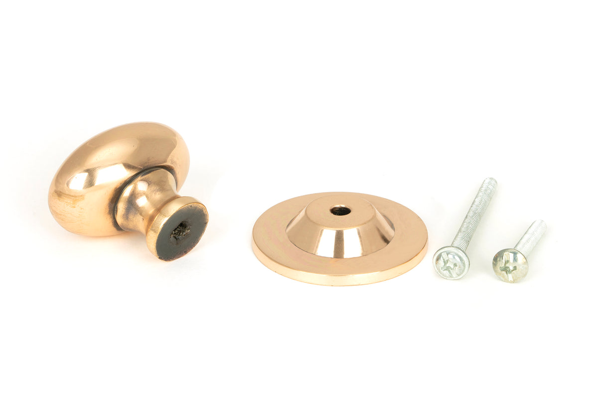 OVAL CABINET KNOB 40x27x40x43 PBZ - 46728 by MARCHES (ANVIL) ARCHITECTURAL HARDWARE