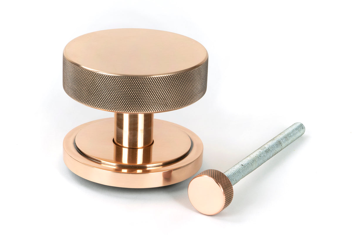 BROMPTON CENTRE DOOR KNOB ART DECO 90x70 PBZ - 46751 by MARCHES (ANVIL) ARCHITECTURAL HARDWARE