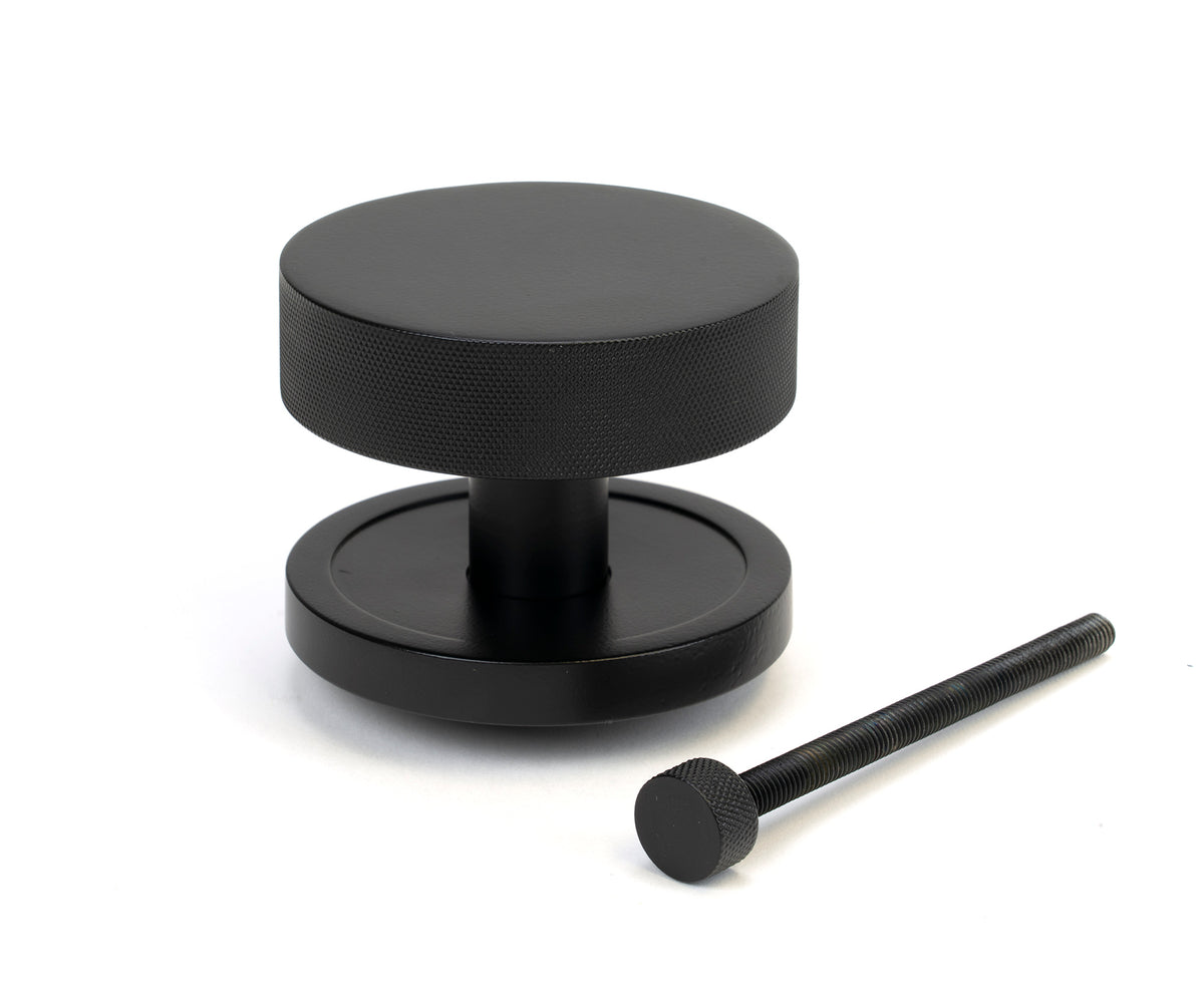 BROMPTON CENTRE DOOR KNOB PLAIN 90x70 MBK - 46758 by MARCHES (ANVIL) ARCHITECTURAL HARDWARE