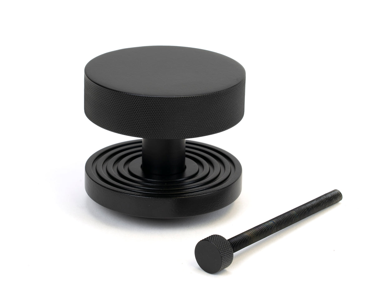 BROMPTON CENTRE DOOR KNOB BEEHIVE 90x70 MBK - 46760 by MARCHES (ANVIL) ARCHITECTURAL HARDWARE