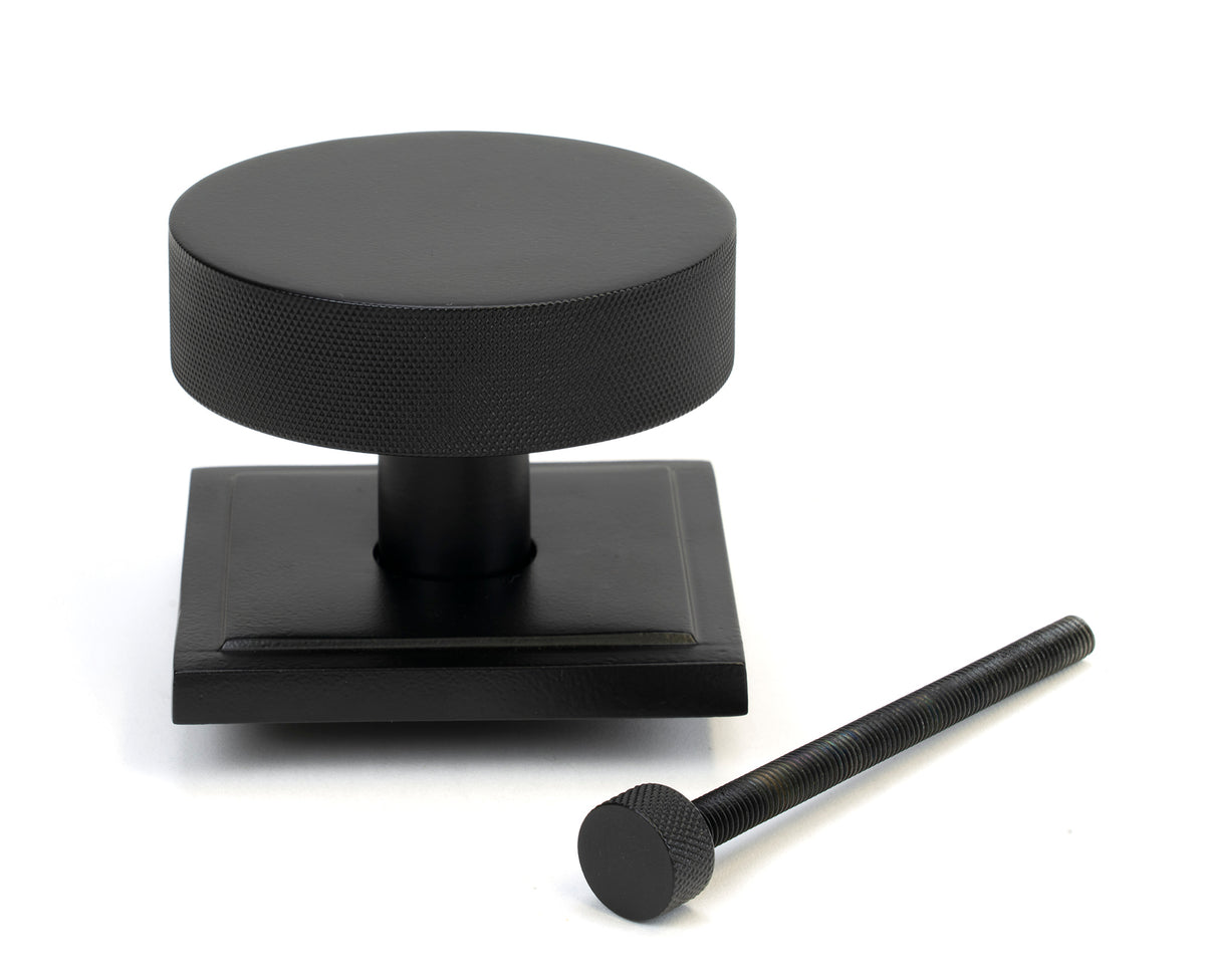 BROMPTON CENTRE DOOR KNOB SQUARE 90x70 MBK - 46761 by MARCHES (ANVIL) ARCHITECTURAL HARDWARE