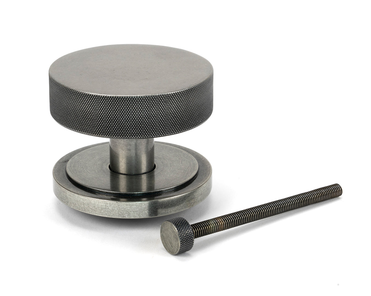 BROMPTON CENTRE DOOR KNOB ART DECO 90x70 PEW - 46763 by MARCHES (ANVIL) ARCHITECTURAL HARDWARE