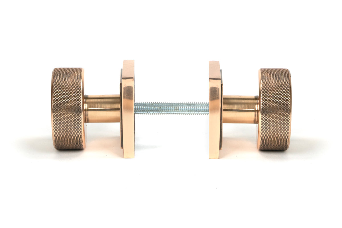 BROMPTON MORTICE/RIM KNOB SQUARE 63x54x22 PBZ - 46793 by MARCHES (ANVIL) ARCHITECTURAL HARDWARE
