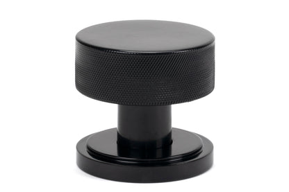 BROMPTON MORTICE/RIM KNOB ART DECO 63x54x22 BLK - 46795 by MARCHES (ANVIL) ARCHITECTURAL HARDWARE