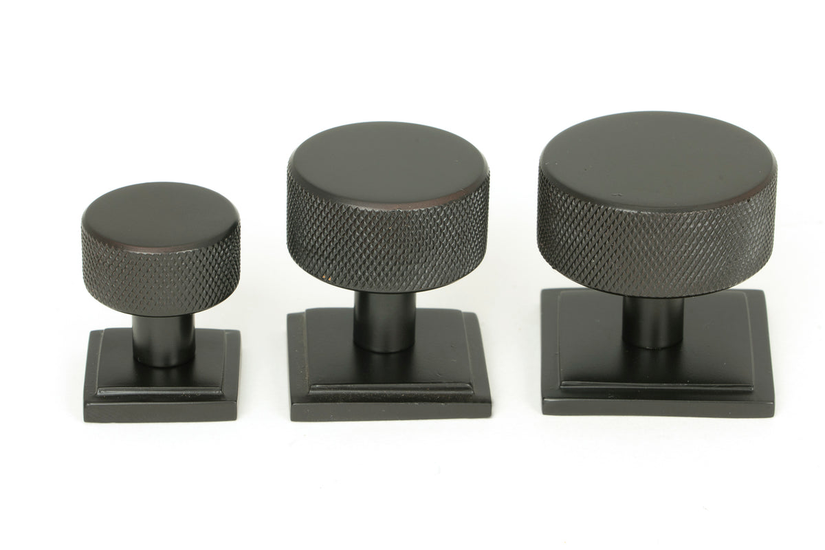 BROMPTON CABINET KNOB SQUARE 25x25 AGBZ - 46829 by MARCHES (ANVIL) ARCHITECTURAL HARDWARE