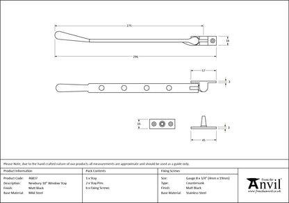NEWBURY STAY 254 MBK - 46837 by MARCHES (ANVIL) ARCHITECTURAL HARDWARE