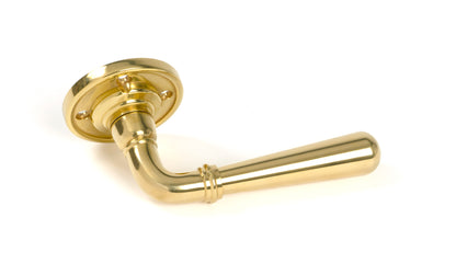NEWBURY LEVER HANDLE+ROSE SPRUNG 124x60x64 PBR - 47193 by MARCHES (ANVIL) ARCHITECTURAL HARDWARE