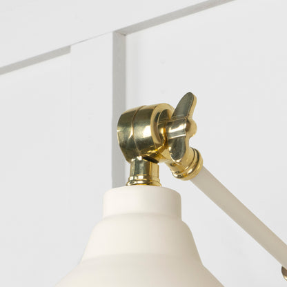 BRINDLEY WALL LIGHT HAMMERED 139x124 BRS/TEASEL - 49719STE by MARCHES (ANVIL) ARCHITECTURAL HARDWARE