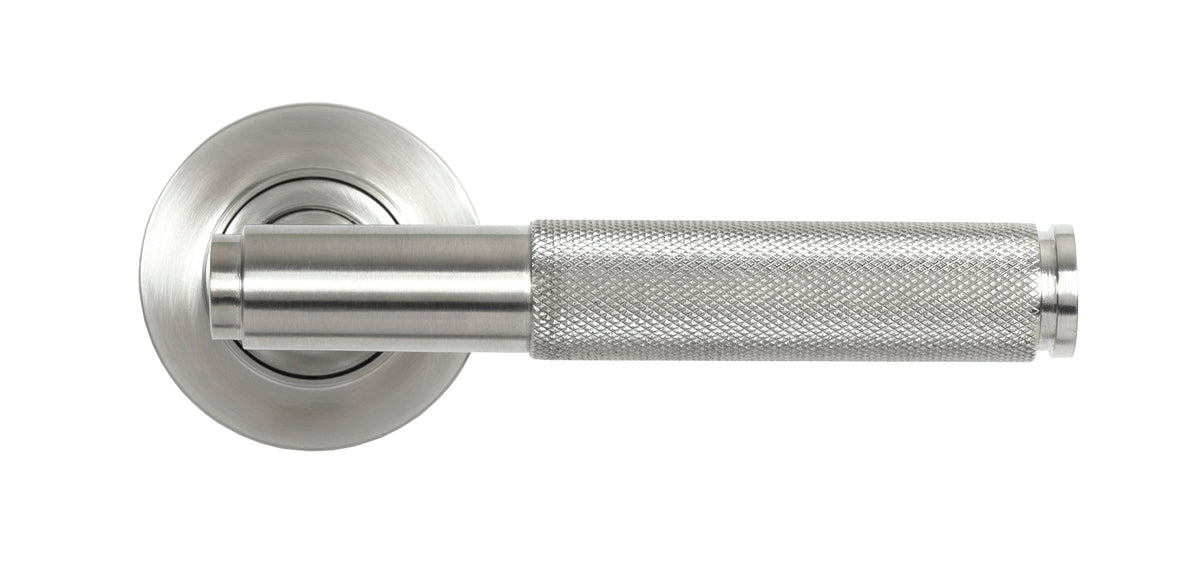 BROMPTON LEVER HANDLE+ROSE SPRUNG PLAIN 53x125x70 SMA - 49840 by MARCHES (ANVIL) ARCHITECTURAL HARDWARE