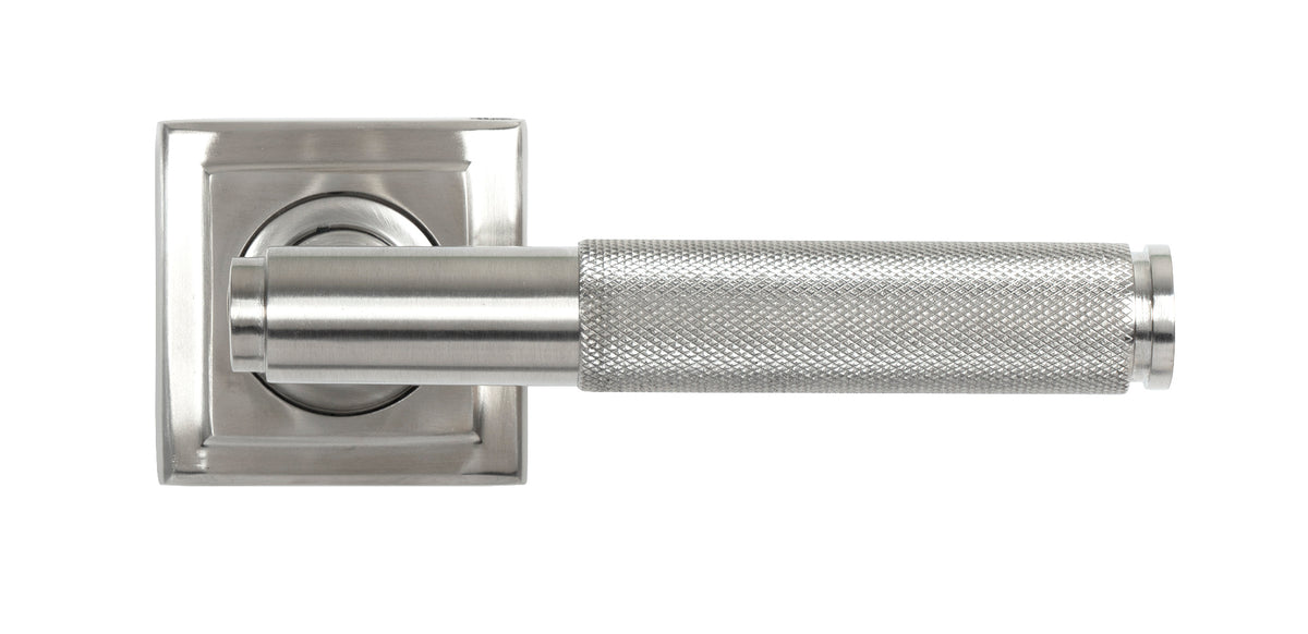 BROMPTON LEVER HANDLE+ROSE SPRUNG SQUARE 53x125x70 SMA - 49843 by MARCHES (ANVIL) ARCHITECTURAL HARDWARE