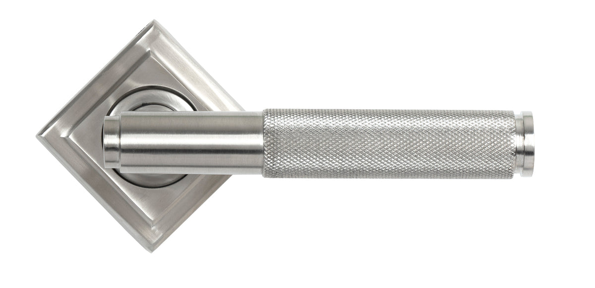 BROMPTON LEVER HANDLE+ROSE SPRUNG SQUARE 53x125x70 SMA - 49843 by MARCHES (ANVIL) ARCHITECTURAL HARDWARE