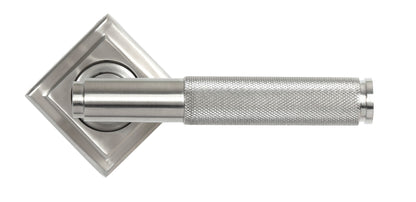 BROMPTON LEVER HANDLE+ROSE SPRUNG SQUARE 53x125x70 SMA - 49843 by MARCHES (ANVIL) ARCHITECTURAL HARDWARE