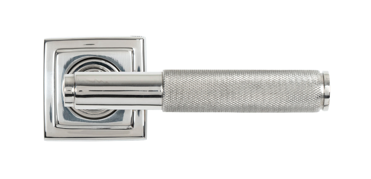 BROMPTON LEVER HANDLE+ROSE SPRUNG SQUARE 53x125x70 PMA - 49847 by MARCHES (ANVIL) ARCHITECTURAL HARDWARE