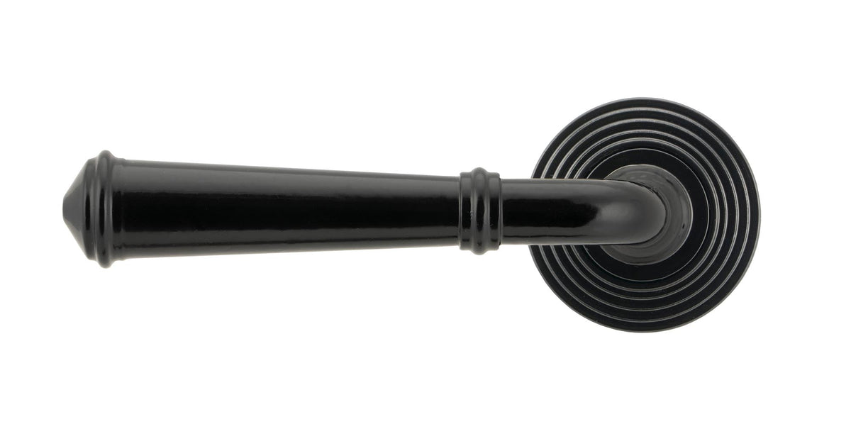 REGENCY LEVER HANDLE+ROSE BEEHIVE 131x53x67 BLK - 49971 by MARCHES (ANVIL) ARCHITECTURAL HARDWARE