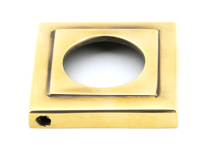 NEWBURY LEVER HANDLE+ROSE UNSPRUNG SQUARE 126x53x64 AGBR - 50020 by MARCHES (ANVIL) ARCHITECTURAL HARDWARE