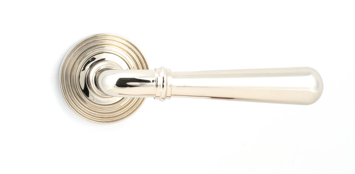 NEWBURY LEVER HANDLE+ROSE UNSPRUNG BEEHIVE 126x53x64 PNP - 50027 by MARCHES (ANVIL) ARCHITECTURAL HARDWARE