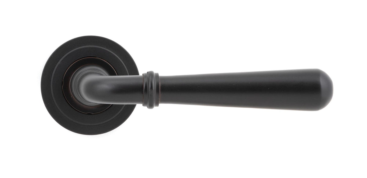 NEWBURY LEVER HANDLE+ROSE UNSPRUNG ART DECO 126x53x64 AGBZ - 50030 by MARCHES (ANVIL) ARCHITECTURAL HARDWARE