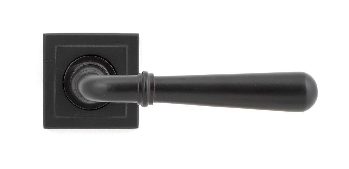 NEWBURY LEVER HANDLE+ROSE UNSPRUNG SQUARE 126x53x64 AGBZ - 50032 by MARCHES (ANVIL) ARCHITECTURAL HARDWARE