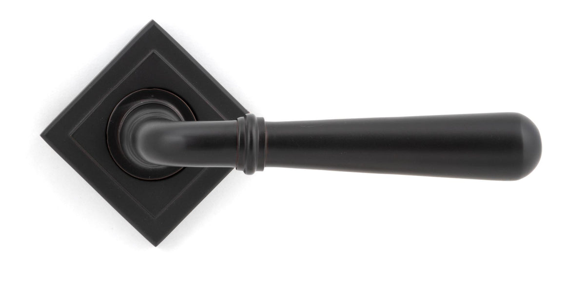 NEWBURY LEVER HANDLE+ROSE UNSPRUNG SQUARE 126x53x64 AGBZ - 50032 by MARCHES (ANVIL) ARCHITECTURAL HARDWARE