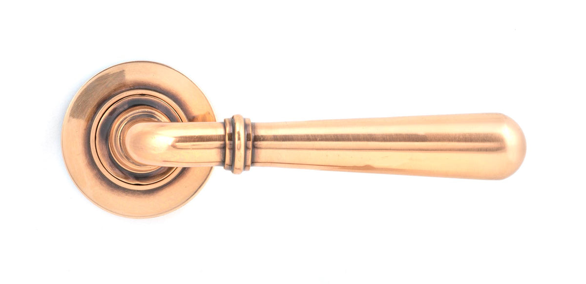 NEWBURY LEVER HANDLE+ROSE UNSPRUNG PLAIN 126x53x64 PBZ - 50033 by MARCHES (ANVIL) ARCHITECTURAL HARDWARE