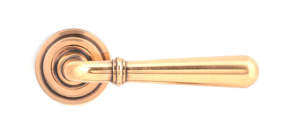 NEWBURY LEVER HANDLE+ROSE UNSPRUNG ART DECO 126x53x64 PBZ - 50034 by MARCHES (ANVIL) ARCHITECTURAL HARDWARE