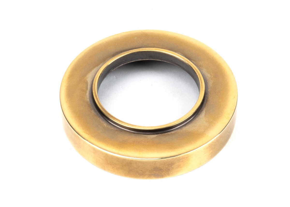 HAMMERED NEWBURY LEVER HANDLE+ROSE UNSPRUNG PLAIN 126x53x64 AGBR - 50037 by MARCHES (ANVIL) ARCHITECTURAL HARDWARE
