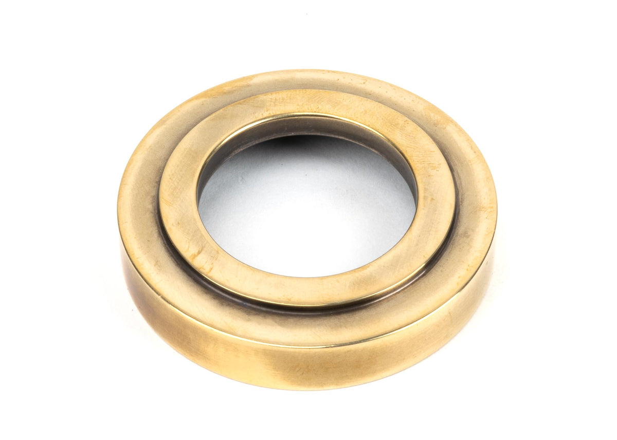 HAMMERED NEWBURY LEVER HANDLE+ROSE UNSPRUNG ART DECO 126x53x64 AGBR - 50038 by MARCHES (ANVIL) ARCHITECTURAL HARDWARE