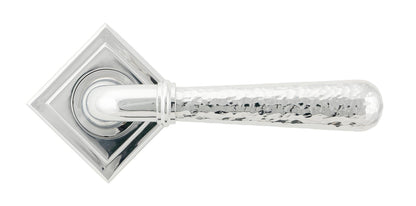 HAMMERED NEWBURY LEVER HANDLE+ROSE UNSPRUNG SQUARE 126x53x64 PCP - 50044 by MARCHES (ANVIL) ARCHITECTURAL HARDWARE