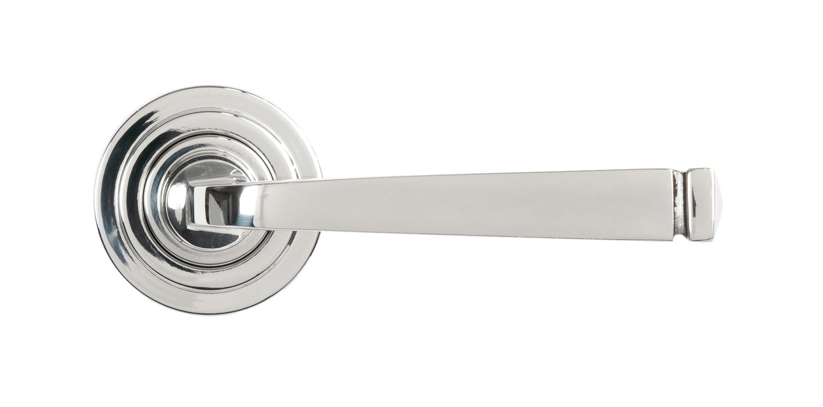 AVON LEVER HANDLE+ROSE UNSPRUNG ART DECO 53x118x63 PMA - 50078 by MARCHES (ANVIL) ARCHITECTURAL HARDWARE