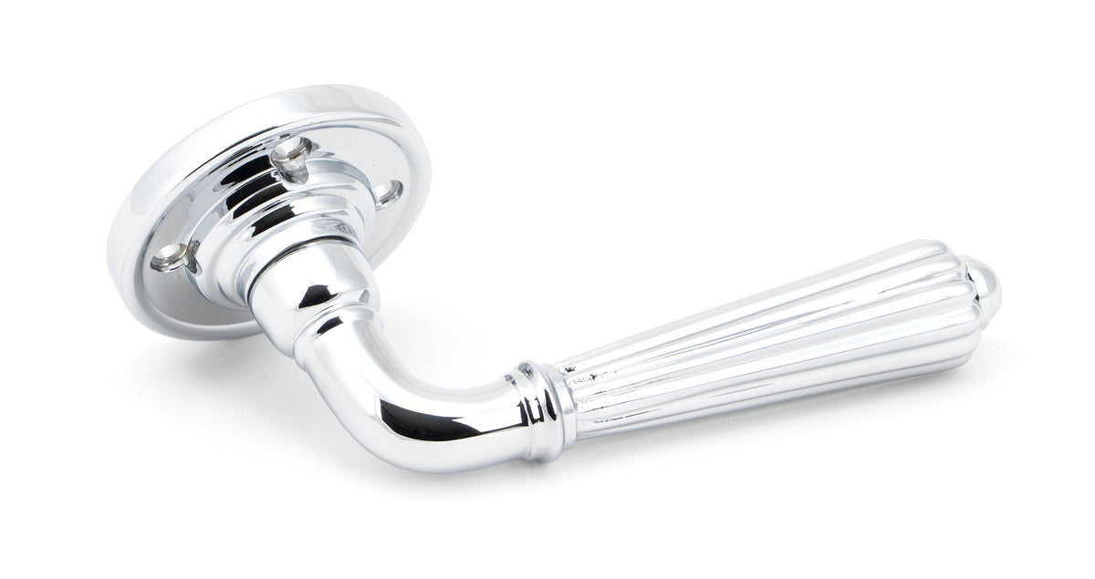 HINTON LEVER HANDLE+ROSE UNSPRUNG 128x60x70 PCP - 50083 by MARCHES (ANVIL) ARCHITECTURAL HARDWARE