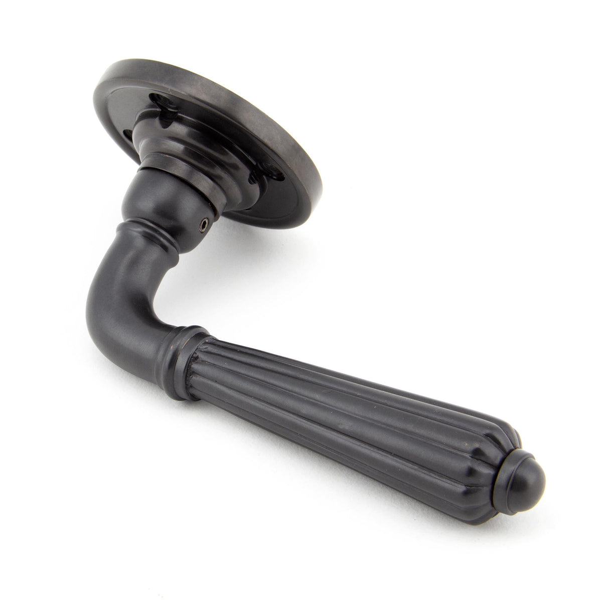 HINTON LEVER HANDLE+ROSE UNSPRUNG 128x60x70 AGBZ - 50084 by MARCHES (ANVIL) ARCHITECTURAL HARDWARE