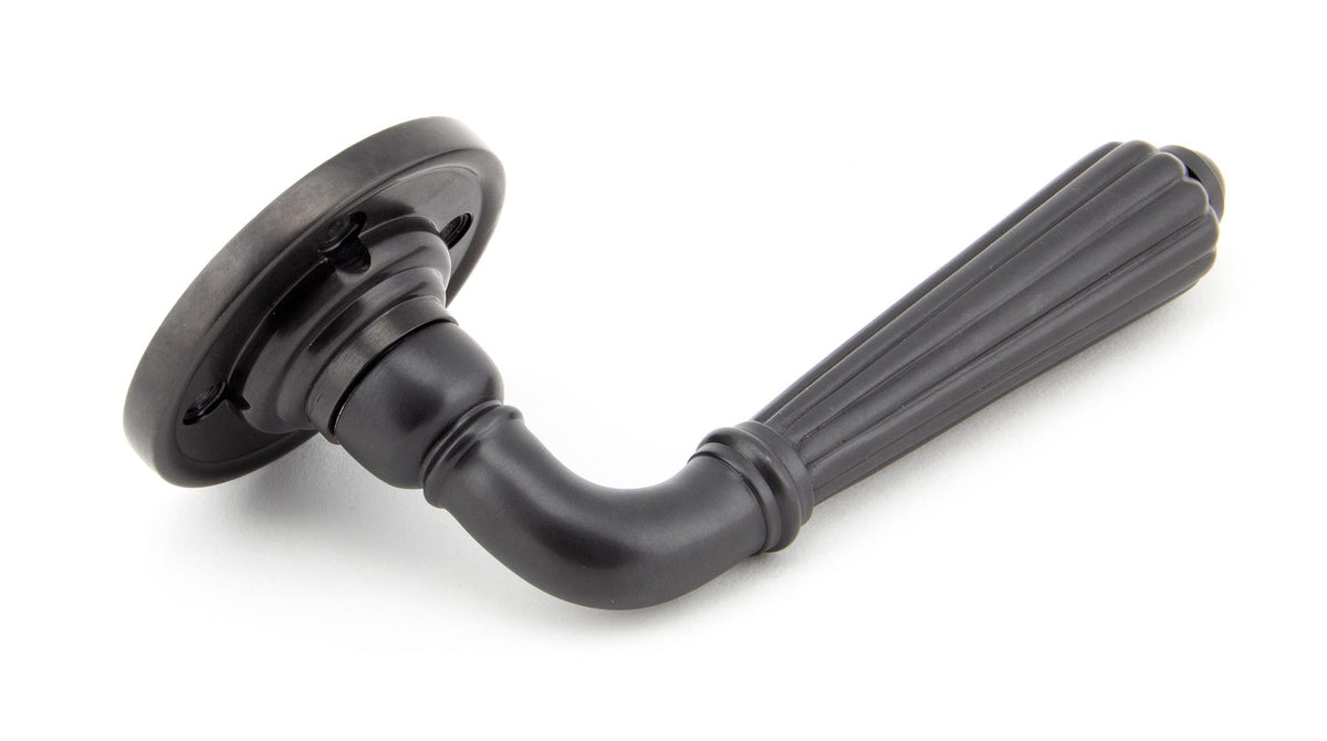 HINTON LEVER HANDLE+ROSE UNSPRUNG 128x60x70 AGBZ - 50084 by MARCHES (ANVIL) ARCHITECTURAL HARDWARE