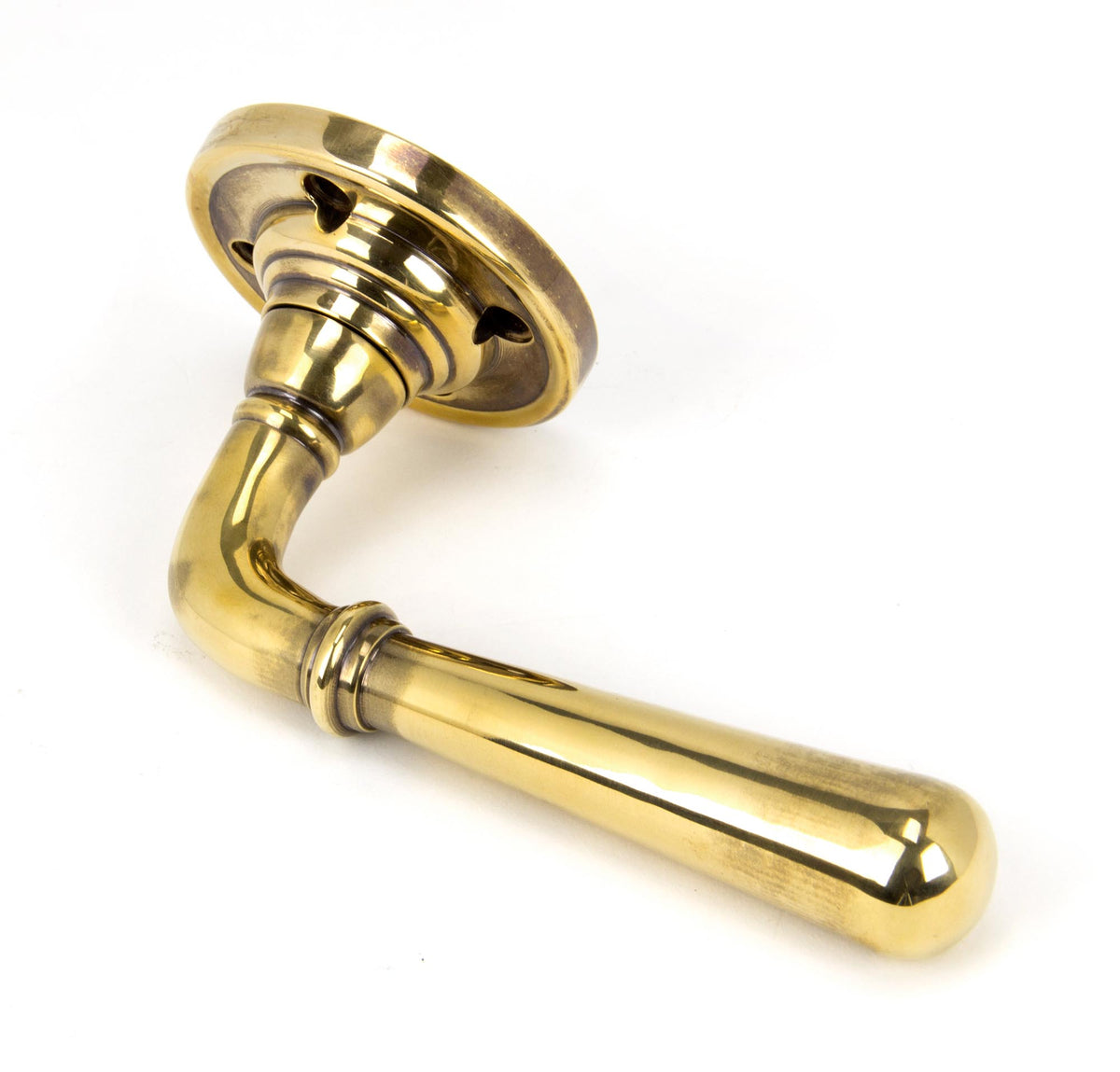 NEWBURY LEVER HANDLE+ROSE UNSPRUNG 124x60x64 AGBR - 50091 by MARCHES (ANVIL) ARCHITECTURAL HARDWARE