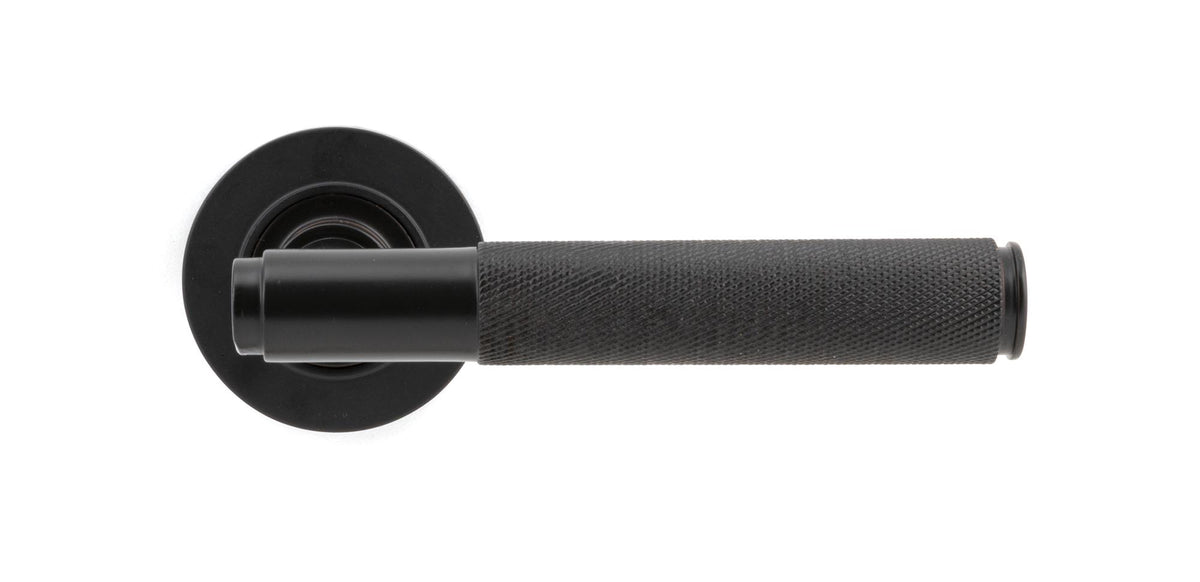 BROMPTON LEVER HANDLE+ROSE UNSPRUNG PLAIN 125x53x70 AGBZ - 50099 by MARCHES (ANVIL) ARCHITECTURAL HARDWARE