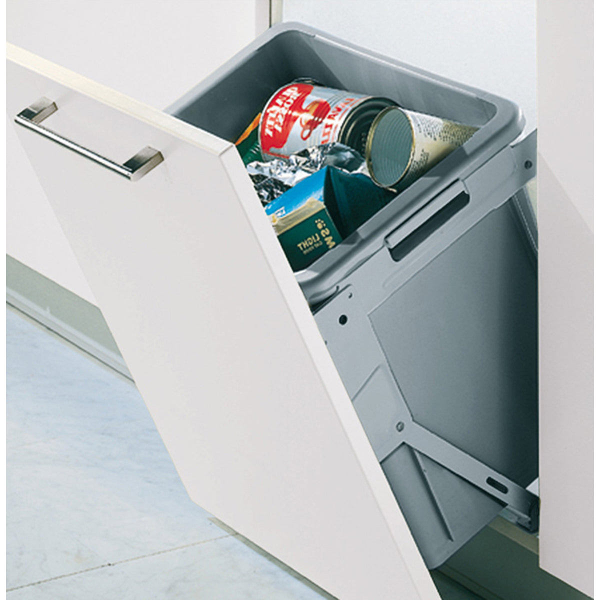 TILTING WASTE BIN 500 1x30L GRY