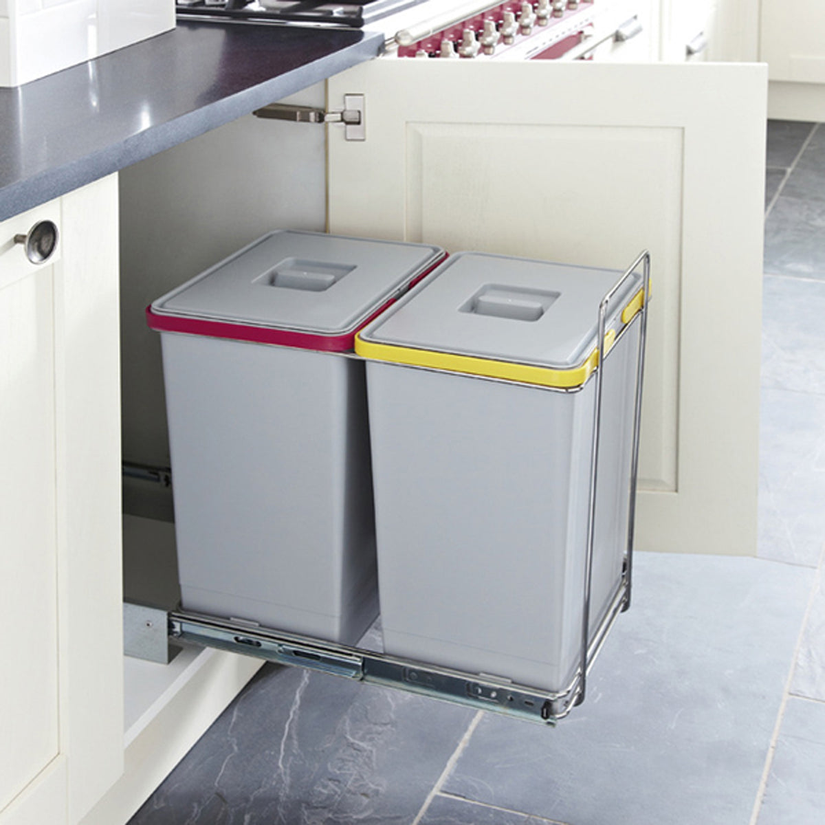 ECOFIL PULL OUT BIN 2x24L 400 GRY