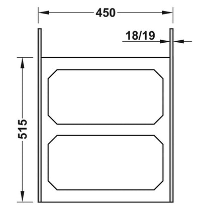 VS ENVI SPACE XX WASTE BIN 515x450